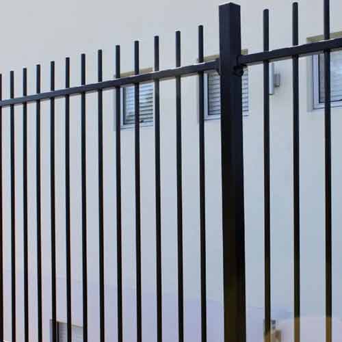 Tubular Black Fence Panels Garden Powder Coated Top Spear Metal Home Fencing Trellis Gates Galvanized Tube Pallet