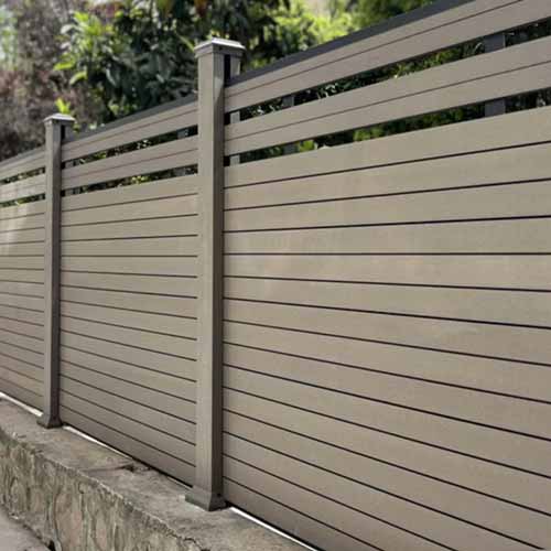 outdoor privacy screen Embossing/Sanding/Brushing Outdoor Garden Composite WPC Wood Plastic Fence Panel