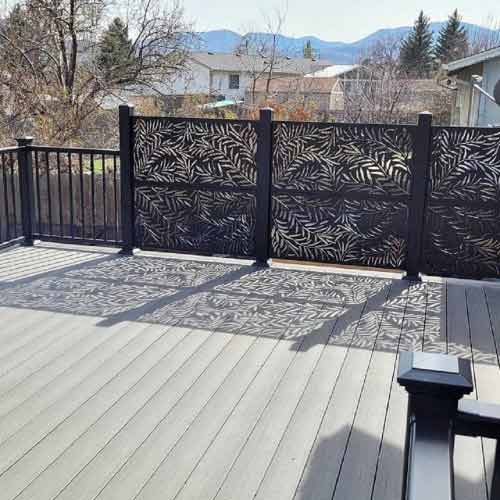 Decorative Laser-Cut Metal Screens for Outdoor Privacy